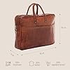 SID & VAIN Sac bandoulière Ordinateur 15 Pouces Cedar Cuir véritable |Sacoche Porte-Document en bandoulière Marron |Sac Messager école Etudiante Travail Fait à la Main #2