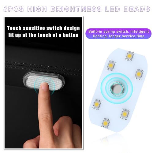 Ziciner 2 PCS luces LED para interior de auto miniatura 5