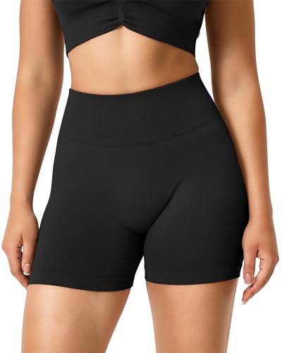TAYOEA Women's Workout Shorts with Tummy Control & Butt Scrunch for Gym Seamless Yoga Shorts Sports Spandex Biker Shorts2