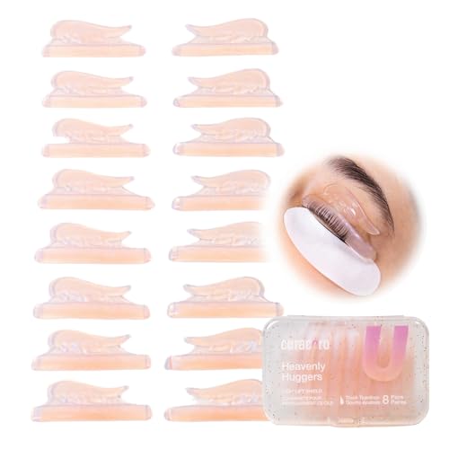 Curacoro Lash Lift Shields, 16 Pcs/8 Sizes Reusable Silicone Rods