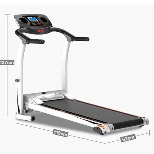 Image of Home Folding Treadmill with Incline, Electric Treadmill Machine with Heart Rate Monitor 3 Level Manual Incline Speakers Auto Lube Pulse Exercise Machines