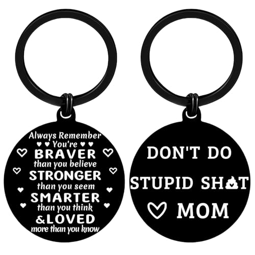 YYQX Son Gifts from Mom Dad to Son keychain Teen Adult Sons Birthday Graduation Christmas Gifts Keyring (Always - From Mom)
