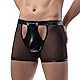 PIIKNUO Herren Boxershorts Sexy Unterwäsche Verführerische Erotische Boxer-Shorts für Männer Herren Pants Sexy Weiche Mesh-Unterhose Durchscheinende Unterwäsche Eng Anliegend (L)