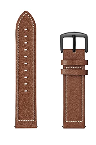 20Mm Leather Band Compatible With Galaxy Watch 5 Pro 45Mm/ Watch 5 40Mm/ 44Mm Bands, 2 Pack Watch Straps Compatible For Galaxy Watch 4 40Mm/ 44Mm And Samsung Galaxy Watch 4 Classic 46Mm/ 42Mm (Black+Brown) #TOP3
