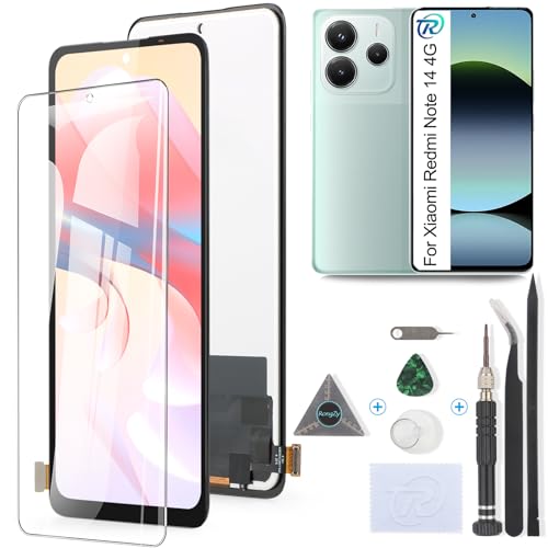 Écran tactile Redmi Note 14 4G kit réparation vitre LCD RongZy 24117RN76E noir