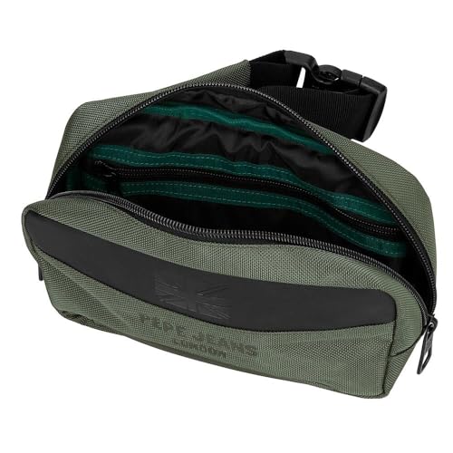 Riñonera Pepe Jeans poliéster resistente verde de dimensiones compactas 4