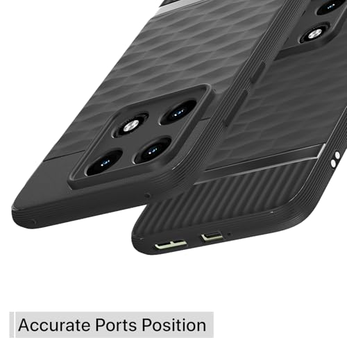 Image of Outlouders Back Cover for Motorola Moto Edge 70 Pro 5G | Full Camera Protection | TPU Soft Flexible Shockproof Bumper Case (Black)