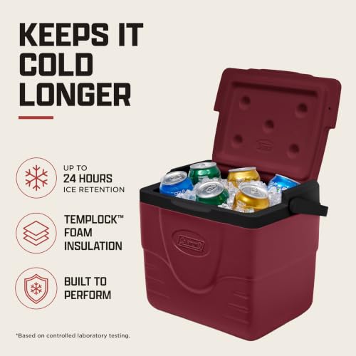 Image of Coleman Chiller 9 /16 /30 /48 /60qt Cooler with Ice Retention, Leak Resistant, Great for Camping, Concerts, Sports, and More
