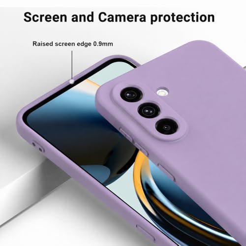 Image of Back Cover Compatible with Samsung Galaxy A37 5G | Full Camera Protection | Premium Liquid Silicon Case | Flexible Bumper Case for Samsung Galaxy A37 5G (Purple)