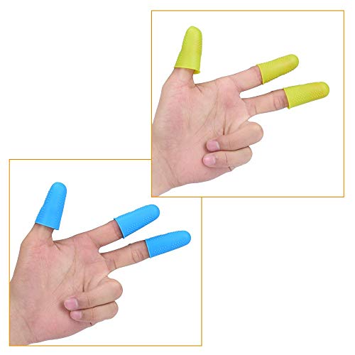 Silicone Finger Protectors Covers Caps For Hot Glue Gun Wax Rosin Resin Honey Adhesives Scrapbooking Sewing Crafts Ironing Embroidery Needlework Accessories In 3 Sizes (Small, Medium, Large)-12 Pieces #TOP3
