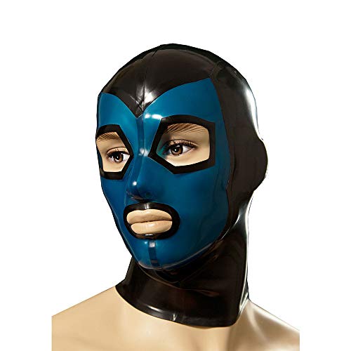 Ribete negro y diseño unisex en la máscara de látex Hot Hood BC81