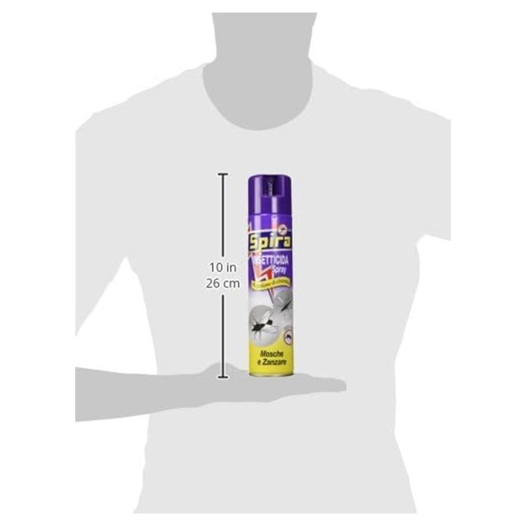 Trade Shop - Set 12pz Insetticida Spray Profumato alla Citronella per Mosche Zanzare 400ml 228282 -
