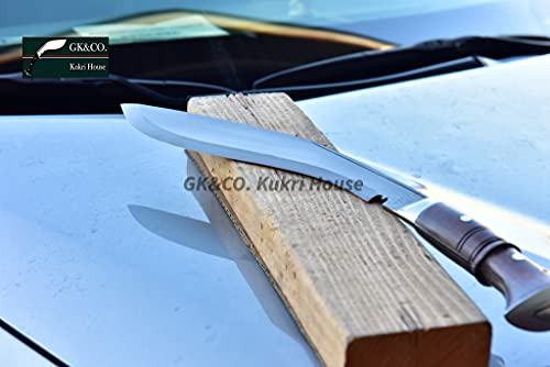 GK&CO. Kukri House Genuine Kukri Knife - 11 Blade World War II Panawal Wooden Handle Kukri/Khukuri- Handmade in Nepal