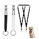 2 Stück Hundepfeife RüTter Rückruf,Erziehungshilfen für Hunde,Anti-Bell-Hundepfeife,Dog Whistle,Hundepfeifen Trainingspfeife,Haustiere Hochfrequenz Bellen,Training Pfeifen,for Hundetraining (Weiß)