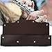 Flute Carrying Bag Synthetic Leather Non Woven Fabric Metal Wind Instrument Storage Case with Shoulder Strap Flute Protective Case Flute Storage Bag (Brown)