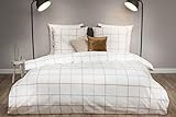 Artikelname: HnL Flanell Bettwäsche Kariert Beige Bonita