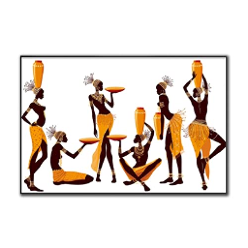 Impression sur toile femme africaine affiche moderne deco murale salon 60x90