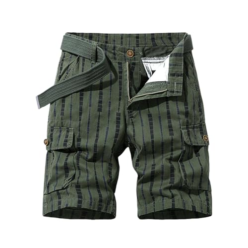 Vêtements de travail d'été avec ce short mi-long décontracté rayé