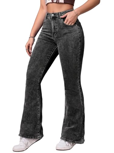 Image of Tagas High Waist Bootcut Fit Denim Jeans for Women | Stretchable Slim Fit Flared Jeans|Relaxed Fit Pant|Jeans for Womens|