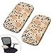 Tnasranmo Cozy Flannel Office Chair Armrest Pads 2-Pack Warm Office Chair Armrest Covers for Winter, Comfortable Arm Rest Pads for All Office & Desk Chair Arms - Leopard Print