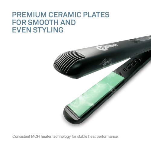 Caliber Pro Planchita Pelo Cerámica Verde con Display LED miniatura 3
