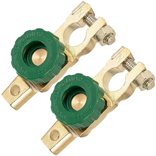 Greluma 2 Pz Interruttore di disconnessione della batteria sul montante superiore,interruttore di spegnimento della batteria da 12V-24V,isolatore della batteria principale a disconnessione rapida
