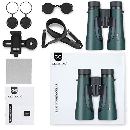 12X50 Professional Hd Binoculars For Adults With Phone Adapter, High Power Binoculars With Bak4 Prisms, Super Bright Lightweight & Waterproof Binoculars Perfect For Bird Watching, Hunting, Stargazing #TOP7