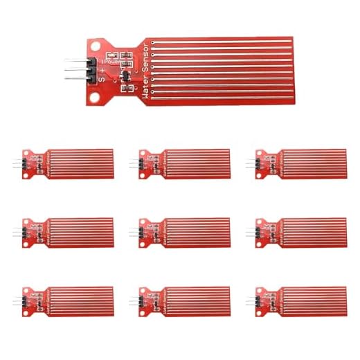 10 sensori di livello dell'acqua DC 3 V-5 V 20 mA. Livello di riempimento, superficie del liquido, rilevamento dell'altezza profonda, sensore per Arduino