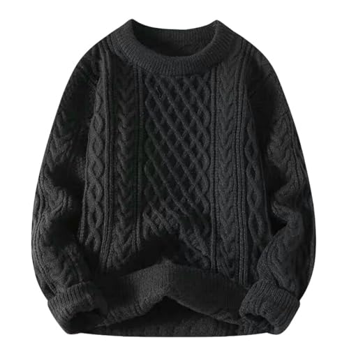 Men's Autumn Winter Lazy Thick Cable Knit Couple Sweater