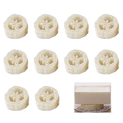 Jabonera de Lufa Natural, Jabonera de Lufa, Jabonera Ecológica, 10 Piezas Jabonera Antideslizante, Soporte para Jabón, para Baño, Cocina, Ducha, Premium, Drene el Agua, Butyeak