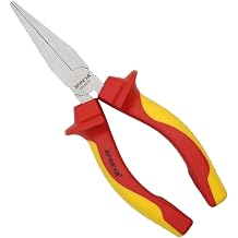 F801006 6 Inch 1000V Insulated Flat Nose Pliers | ASTM F1505 & IEC 60900, VDE GS Certified, OSHA Compliant, Professional Electrician Hand Tool