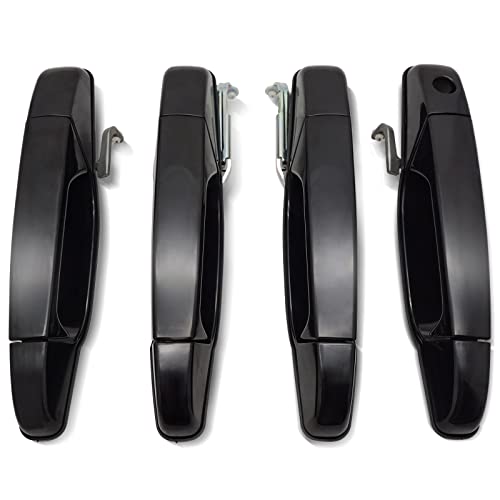 X4XZ Upgrade Exterior Door Handle Black for 2007-2014 Chevy Silverado Tahoe Avalanche/Cadillac Escalade/GMC Sierra Yukon Replaces 20828237, 20954796