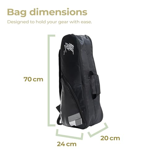 Image of Lifelong Badminton Kit Bag for Men & Women | Dual Compartment, Personal Care Pouch | Water-Resistant, Soft Pads, Adjustable Strap |