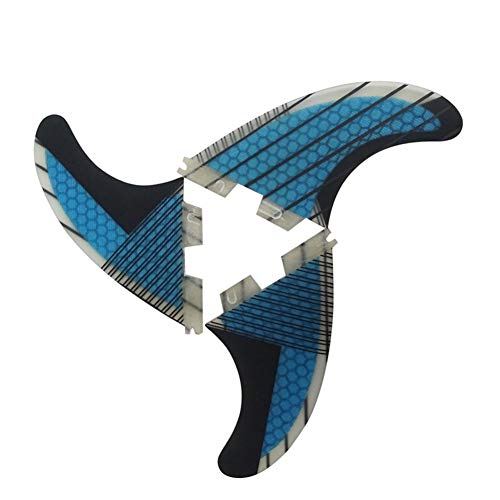 image for Topways Fiberglass+Honeycomb Surfboard Fin (3) Glass Flex Thruster Sur