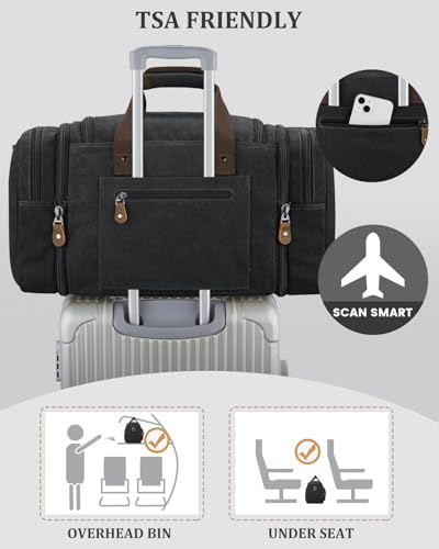 Image of Gonex Duffle Bag for Travel, Expandable 60L Overnight Weekender Gym Bag