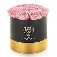 Amoroses 12 Rose Stabilizzate Vere durano Anni - Idea Regalo originale per Donna, per Compleanno,...