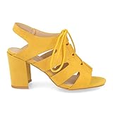 Sandalia de Tacon con Talon Abierto y Cordones