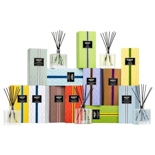 NEST New York Reed Diffuser, Sunlit Yuzu & Neroli - 5.9 fl oz - Fragrance for Up to 90 Days - Reusable, Refillable Glass Holder - Includes 8 All-Natural Reed Sticks - Flame Free - Thumbnail 6