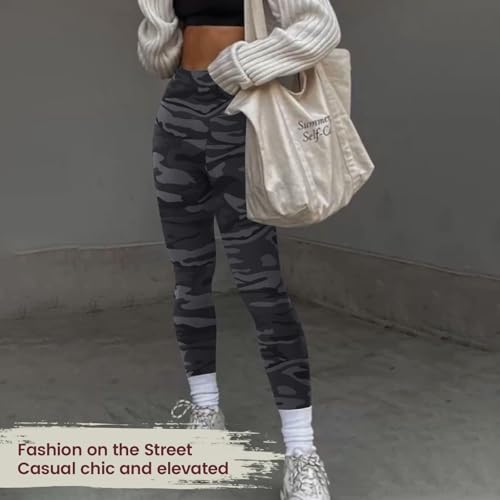 GAYHAY High Waisted Leggings for Women - Soft Opaque Slim Tummy Control Printed Pants for Running Cycling Yoga
