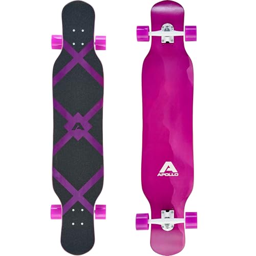 Apollo Dancer Longboard Papua, 46 x 9,5 Zoll, ABEC 9 Kugellager, stylische Longboards, perfekt zum Dancing für Profis und Anfänger, Komplettboard für Tricks und Moves Aller Art, Cruiser Longboard
