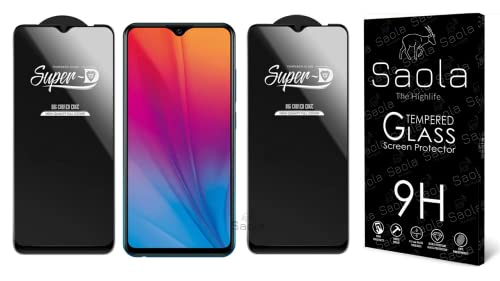 Image of Saola HD+ Oleophobic Tempered Glass Screen Protector For Vivo Y90i (Pack Of 2) with Free Installation Kit. Full screen Coverage - 6.44 inch