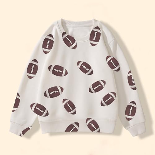 Youth Solid Classic Hoodies Autumn Winter Boys And Girls Rugby Printed Casual Hoodie Long for Boys (White, 8-9 Years)2