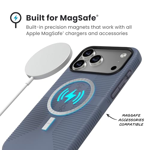 Image of Speck CANDYSHELL Grip +MS Case for iPhone 17 Pro Max - Mystery Blue /Faded Denim | Slim Protective Grip | Drop Protection | MagSafe Compatible