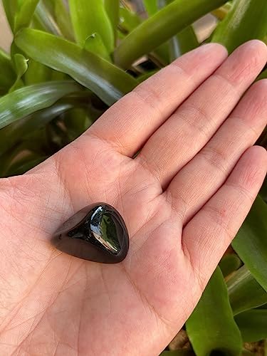 Image of GAF TREASURES 1 /2 LB Black Obsidian Tumbled Stones, Polished Black Obsidian Stone, Black Obsidian Healing Crystals (Black Obsidian)
