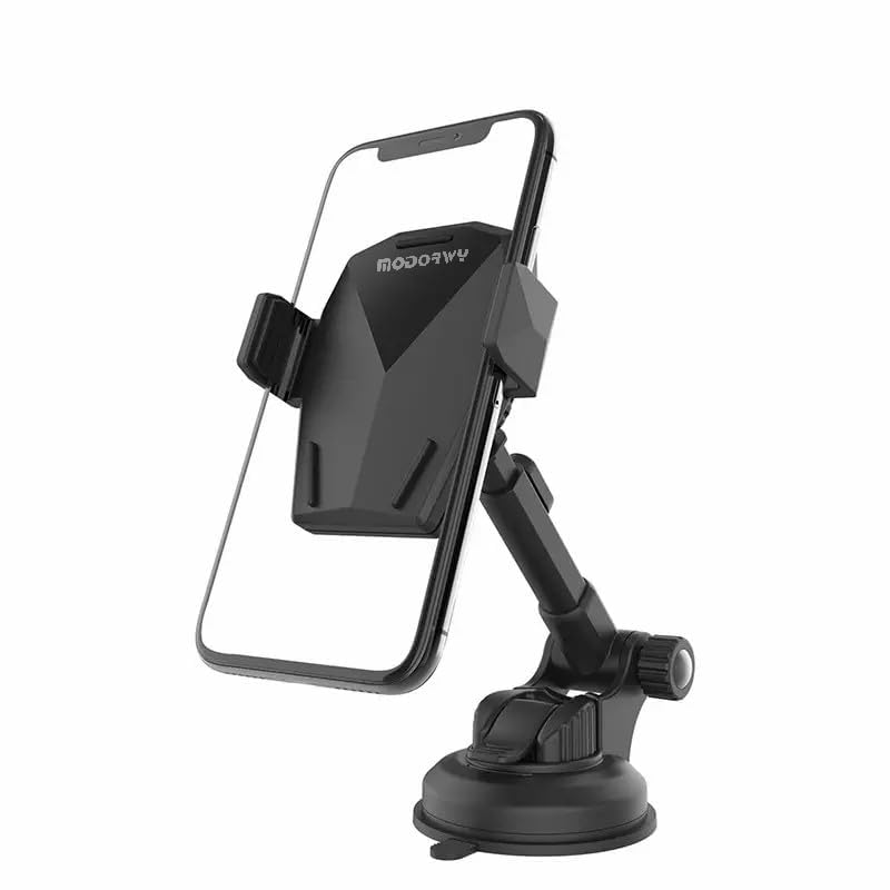 Image of ModishOmbre MH1129 Universal Premium Mobile Holder for Car with Telescopic Arm Automatic Arm Lock Car Phone Mount with 360 Degree Rotation Base Car Accessories for Phone Exceptional