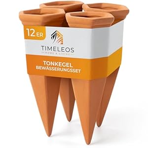 TIMELEOS Tonkegel Bewässerungsset 12er