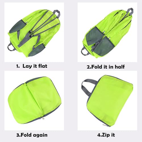 Mochila Plegable 20L Resistente al Agua Verde miniatura 5