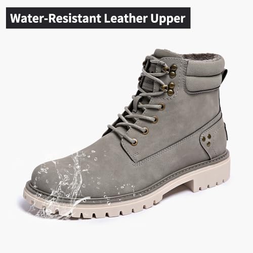 Image of Mens Snow Boots Fur Lined Hiking Boots Waterproof Anti-Slip Outdoor Climbing Shoes