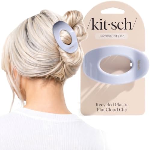 Kitsch Medium Flat Claw Clip for Women - Hydrangea Breeze, 1pc