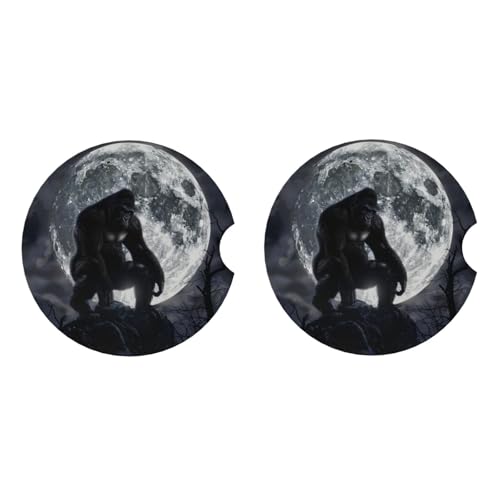 2 Pack de Posavasos Cerámicos para Auto, 2.56 in, con Base de Corcho miniatura 3